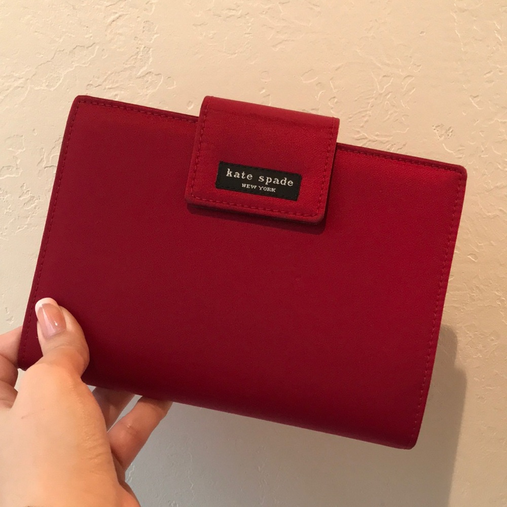 RARE Vintage Kate Spade Red Nylon Agenda Personal Planner Mini Binder